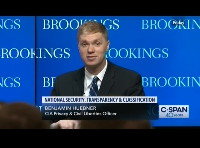 Brookings Discussion with CIA Privacy & Civil Liberties Officer : CSPAN : June 2, 2019 3:39pm-4:46pm EDT